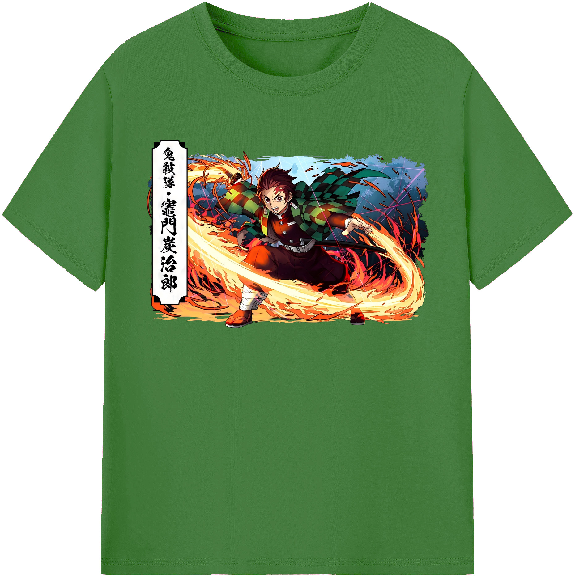（画像用） 鬼滅の刃 竈門 炭治郎／かまど たんじろう Kamado Tanjirou レディースカジュアルプリントTシャツ（綿100％）